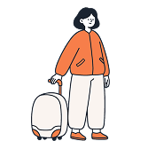 Person with suitcase